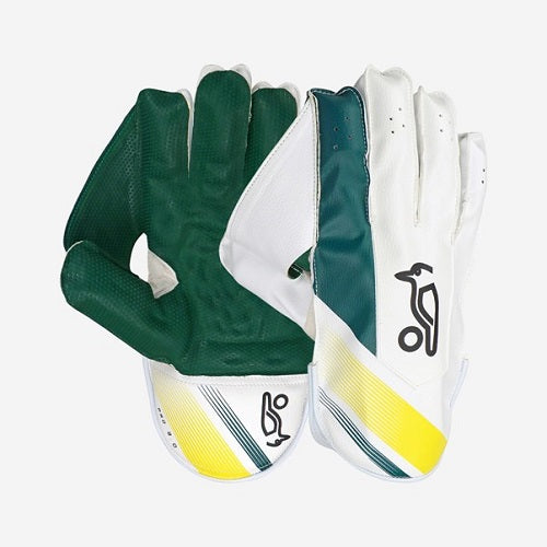 Kooka Pro 3.0 Cricket Wicket Keeping Gloves Green/Gold