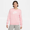 Nike Womens Club Fleece Crew Sweat Medium Soft Pink/White