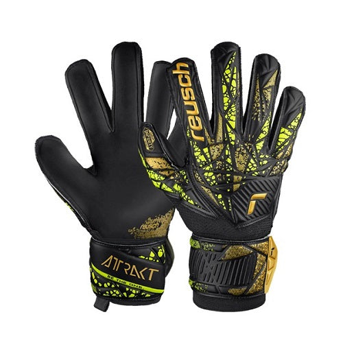 Reusch Attrakt Infinity FS Goalie Glove Black/Gold/Yellow/Black