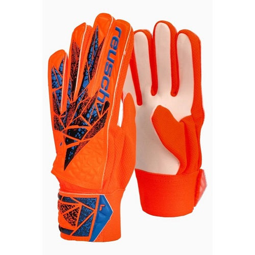 Reusch Attrakt Starter Solid Jnr Goalie Glove Orange/Blue