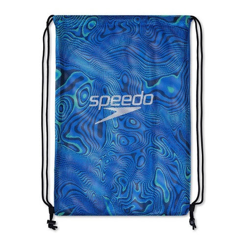 Speedo Swim Printed Equipment Mesh Bag Blue Marble/White