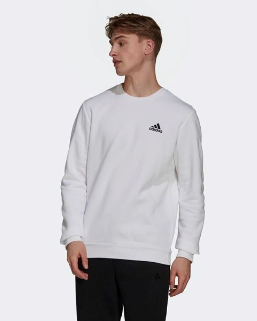Adidas Mens Feelcozy Fleece Sweat White/Black