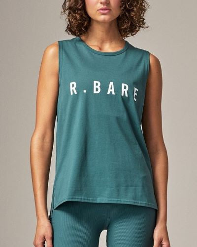 Running Bare Easy Rider Muscle Tank Sage