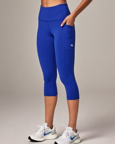 Running Bare Womens Power Moves 3/4 Tight Electric