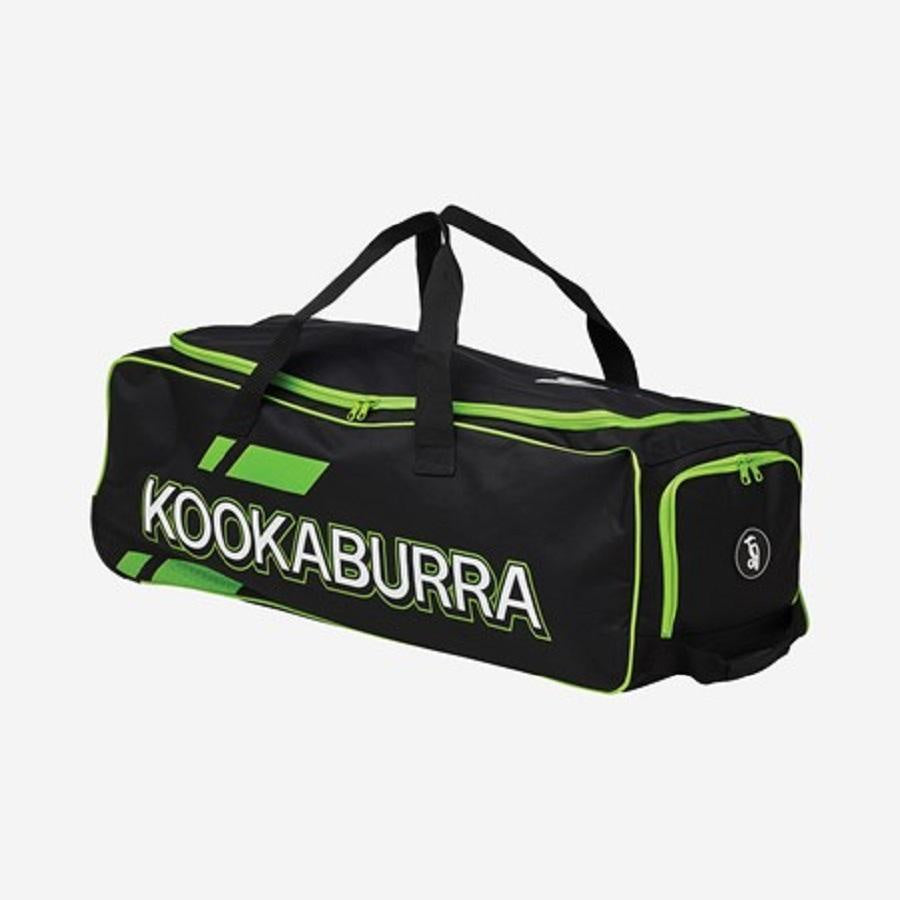Kooka Pro 4.0 Wheelie Cricket Bag Black/Lime