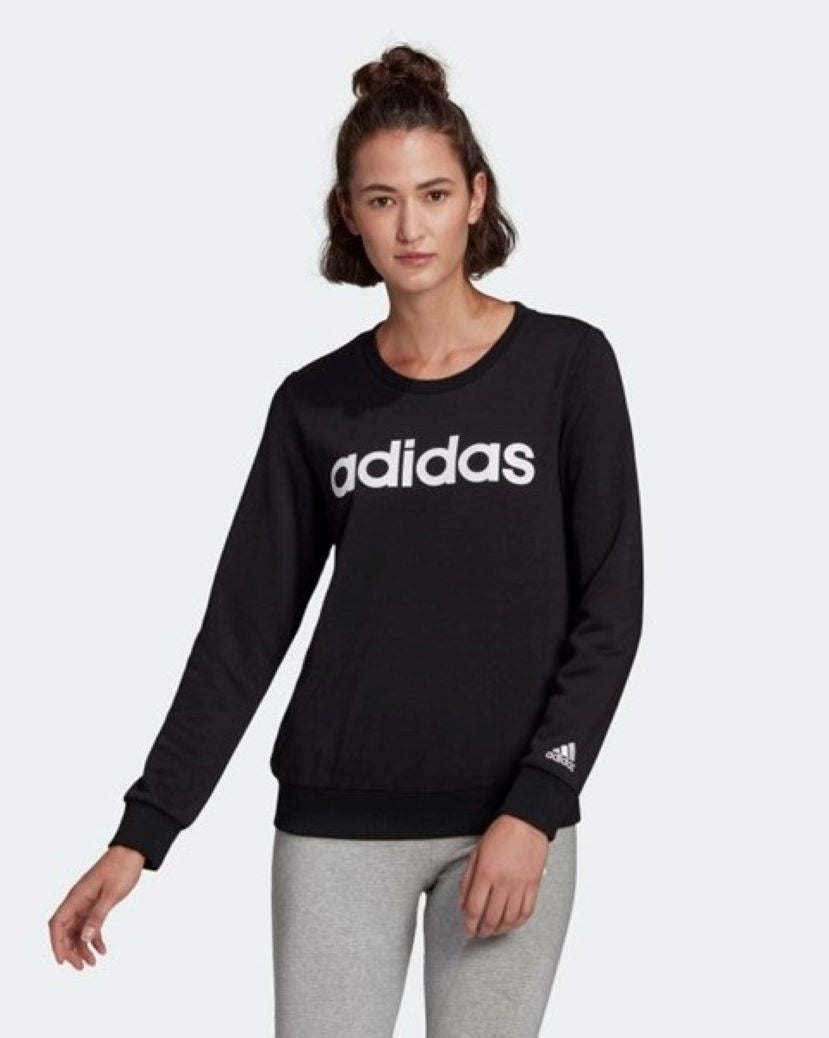 Adidas Womens Linear Logo Sweat Black/White