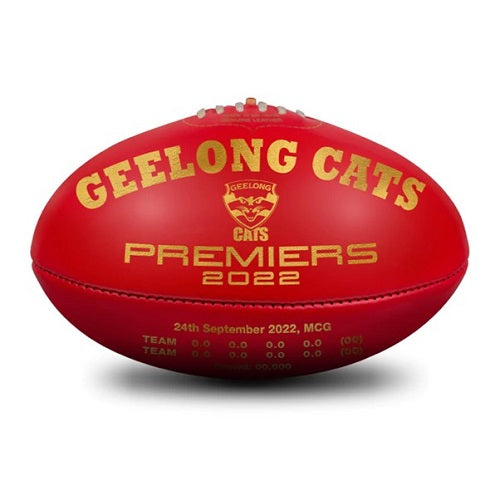 Sherrin AFL KB Match Red Premiers 2022 Cats Boxed Size 5