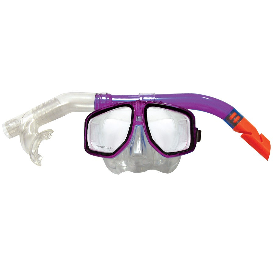 Land & Sea Atoll Adult Silitex Mask & Snorkel Set Purple