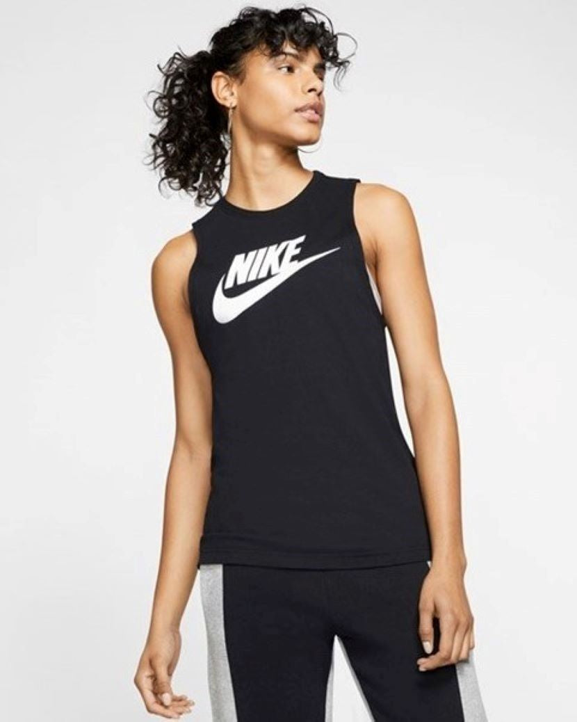 Nike Womens Muscle Futura New Tank Black/White