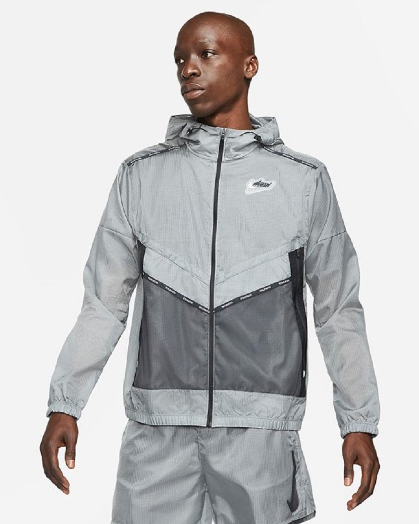 Nike Mens Windrunner Jacket Smoke Grey/Off-Noir/Black