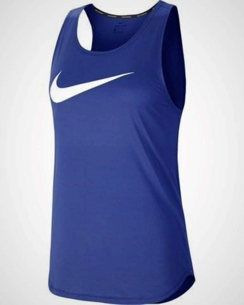 Nike Womens Swoosh Run Tank Royal Blue/White