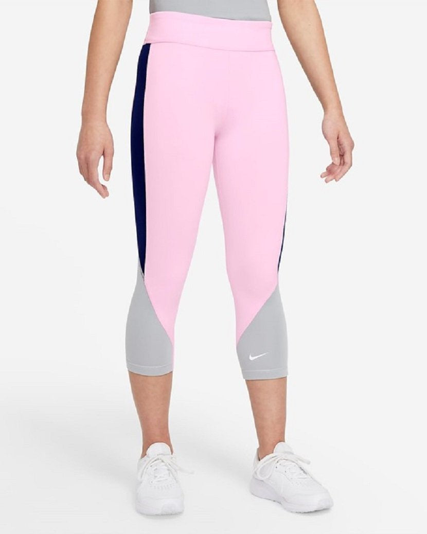 Nike Kids 3/4 Length Dri-FIT One Capri Tight Pink/Grey/Blue