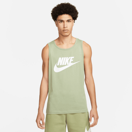 Nike Mens Icon Futura Tank Oil Green/White