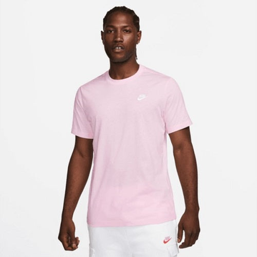 Nike Mens Club Cotton Tee Pink Foam/White
