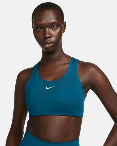 Nike Womens Dri-FIT Swoosh 1 Piece Pad Bra Valerian Blue/White