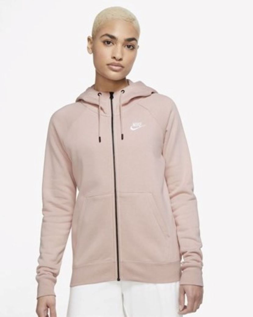 Nike Womens Hooded Jacket Pink Oxford/White