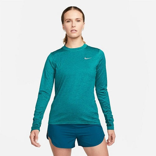 Nike Womens Dri-FIT Element Long Sleeve Top Valerian Blue/Reflective Silver