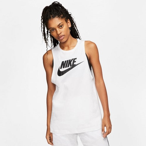 Nike Womens Muscle Futura New Tank White/Black