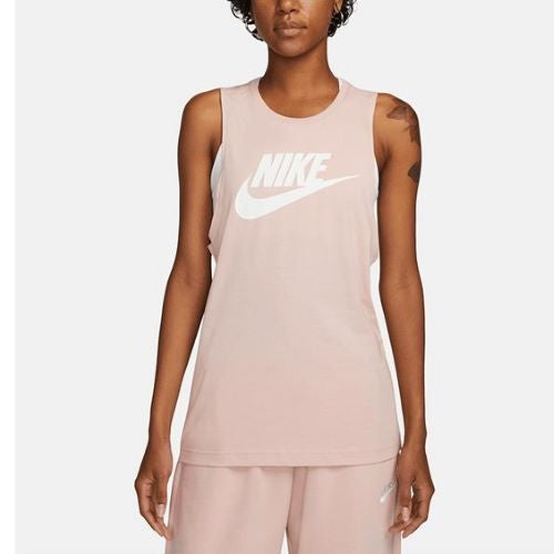 Nike Womens Muscle Futura New Tank Pink Oxford