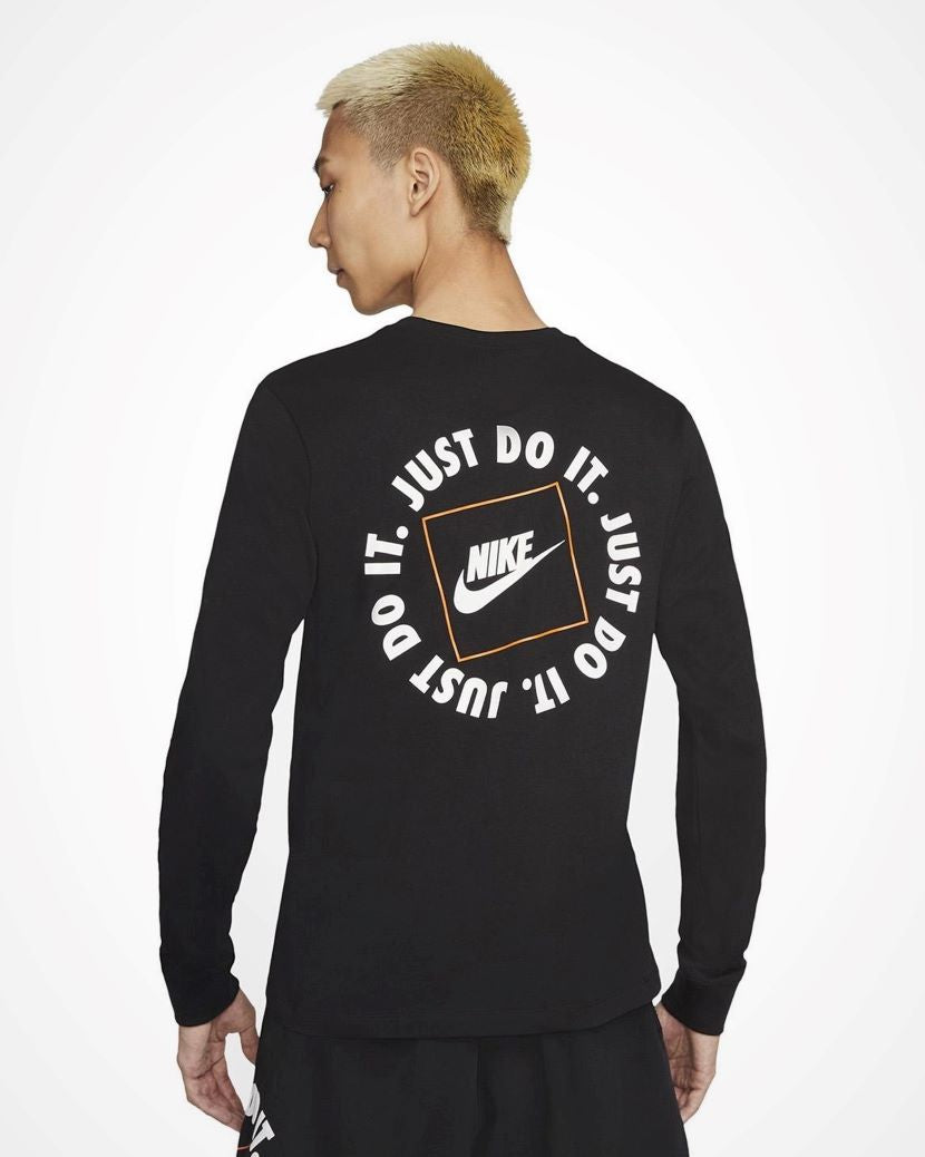 Nike Mens JDI 1 Long Sleeved Top Black/White back