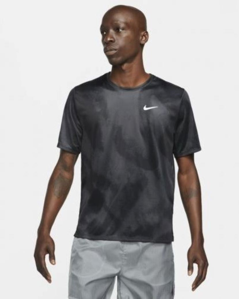 Nike Mens Dri-FIT Wild Run Miler Tee Off Noir/Reflective Silver