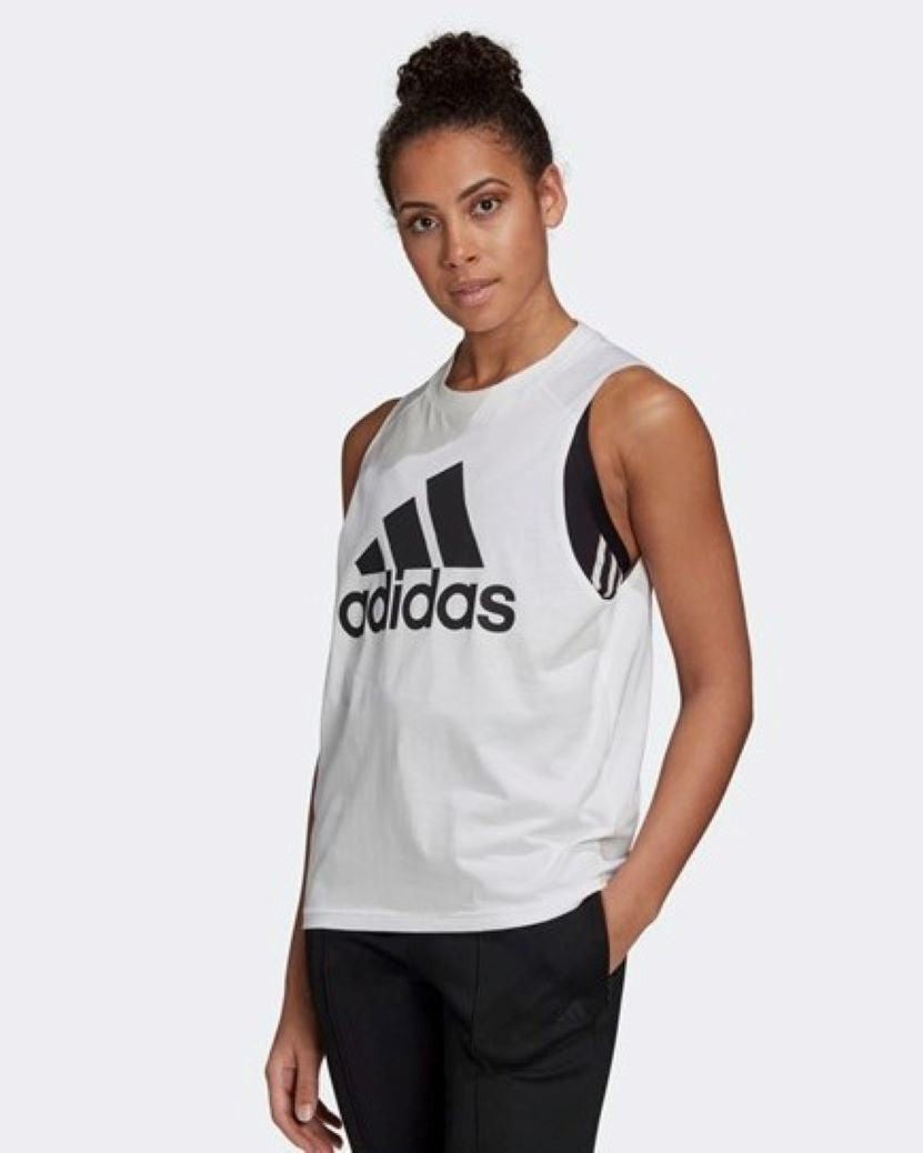 Adidas Womens Badge of Sports Cotton Tank White
