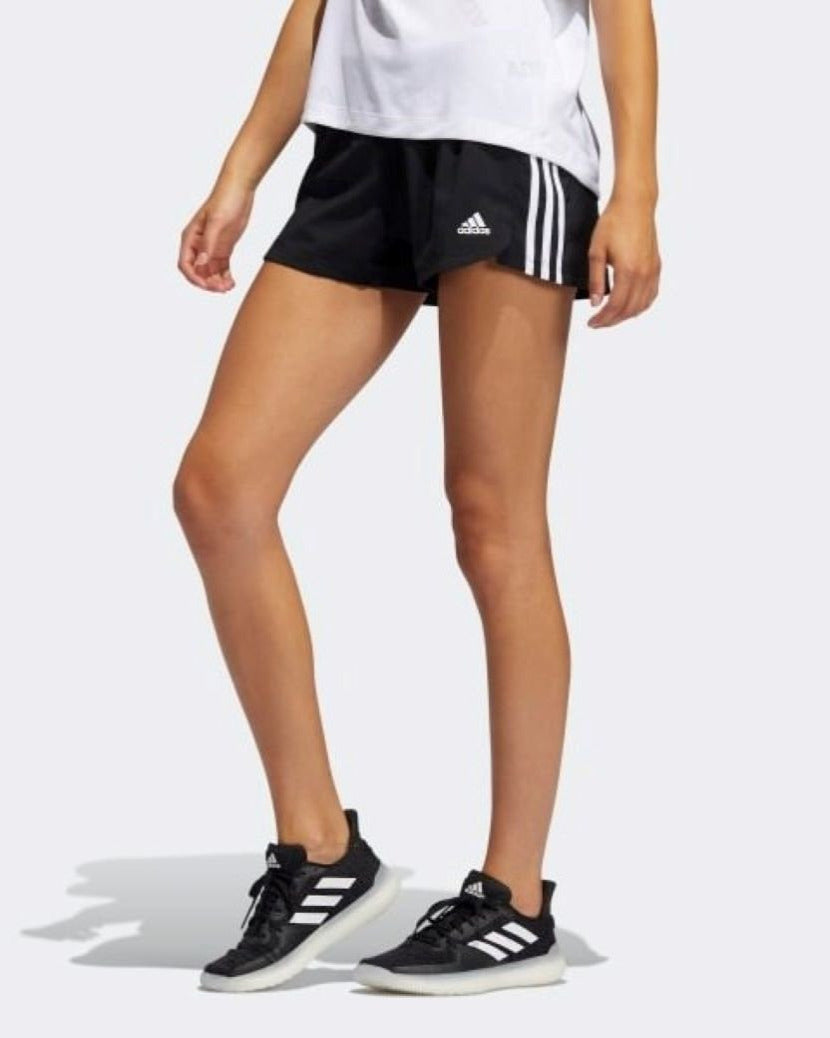 Adidas Womens Pacer 3 Stripes Woven Short Black