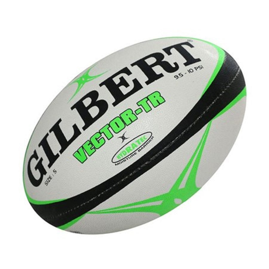 Gilbert Vector-TR EISS Rugby Training Ball Black/Lime