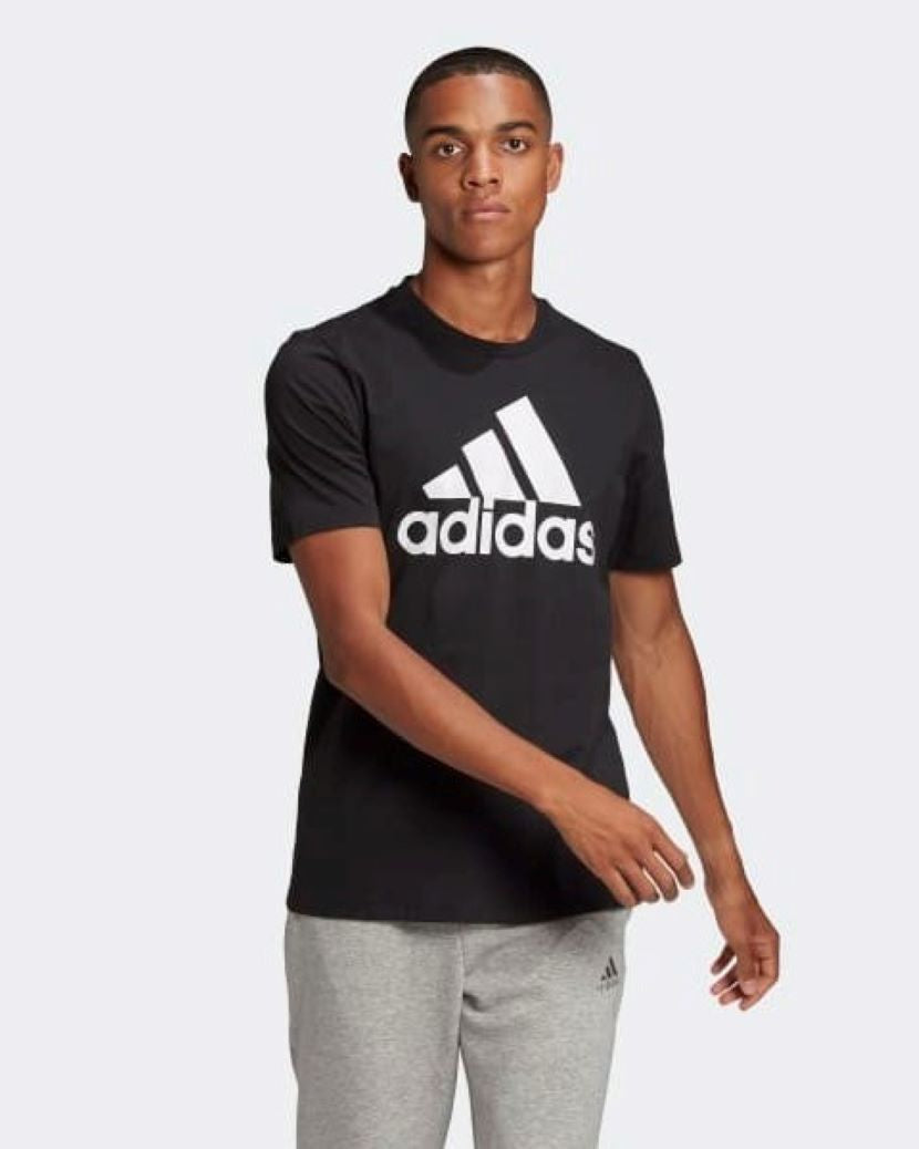 Adidas Mens Big Logo Single Jersey Tee Black/White