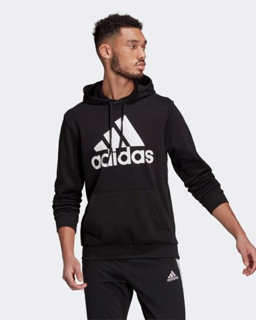 Adidas Mens Big Logo Hoodie Black/White