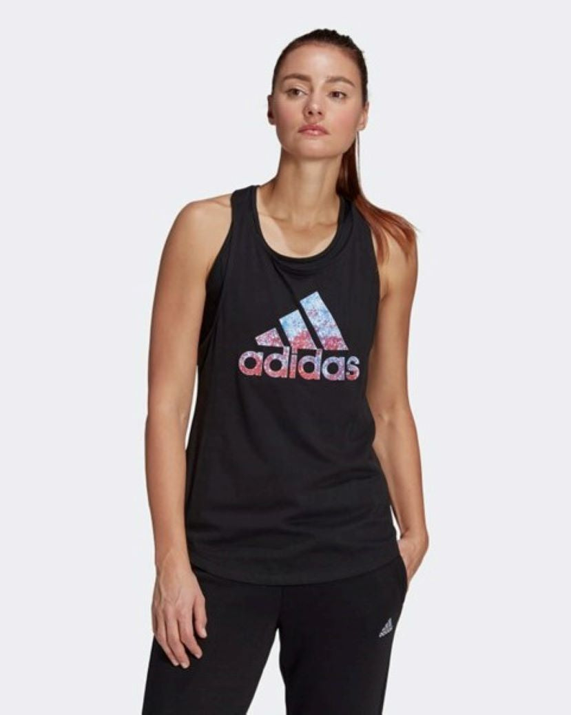 Adidas Womens Snowcone-Inspired Graphic Tank Black