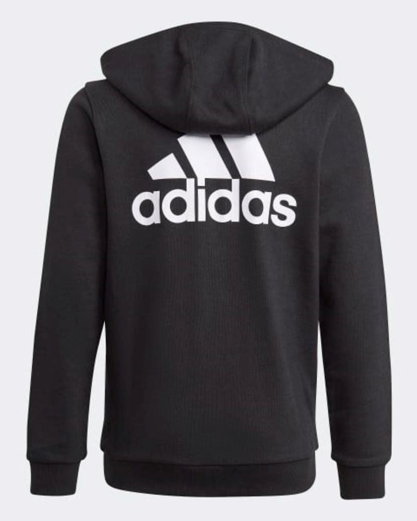 Adidas Kids Big Logo Hooded Jacket Black/White back