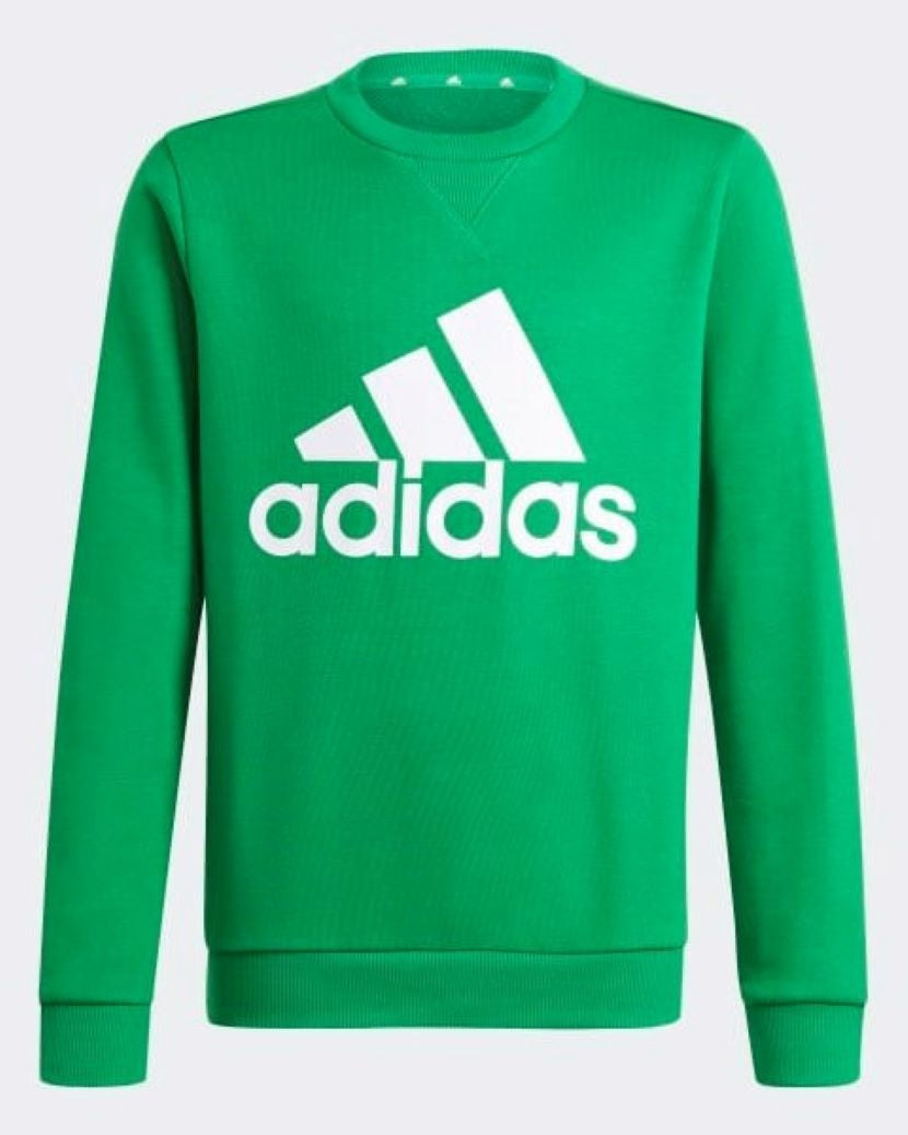 Adidas Kids Big Logo Crew Sweat Green/White