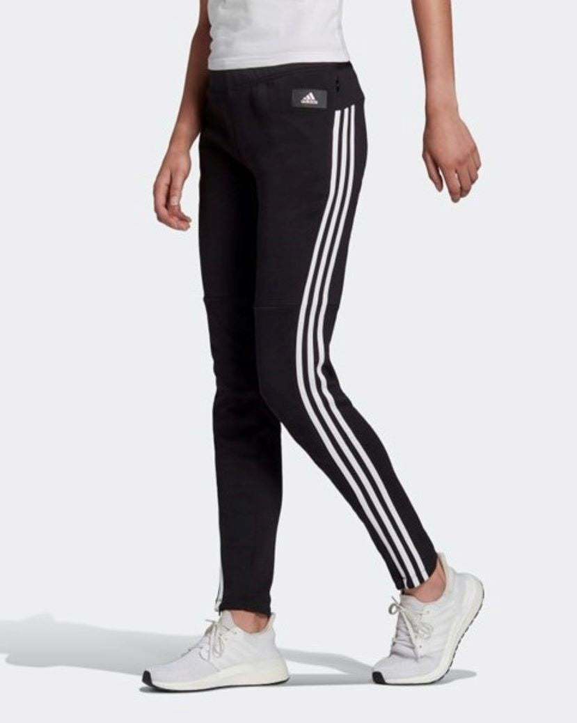 Adidas Womens 3 Stripes Skinny Pant Black/White
