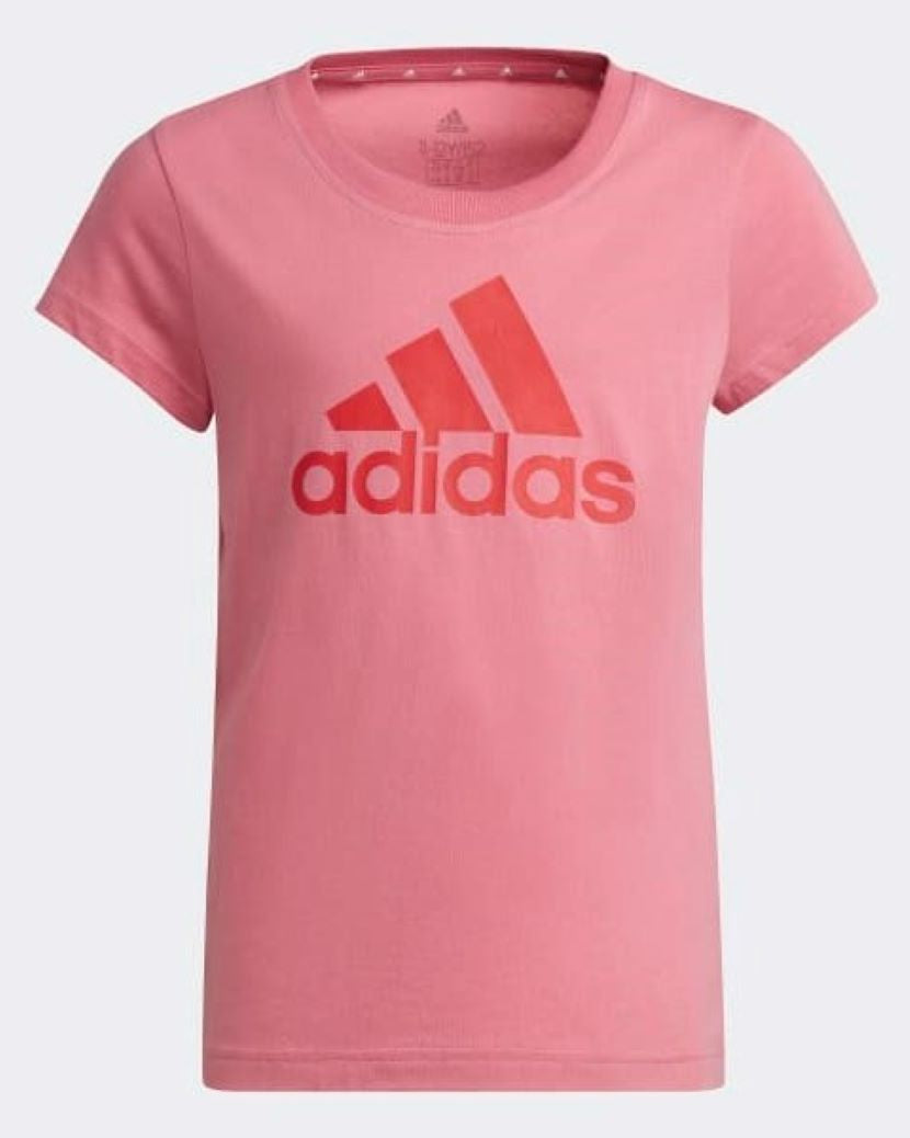 Adidas Kids Big Logo Tee Medium Rose Tone/Vivid Red