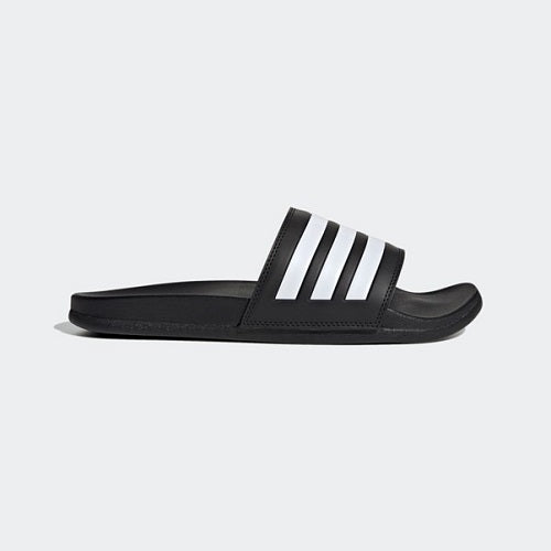 Adidas Mens Adilette Comfort 3 Stripes Core Black/Cloud White