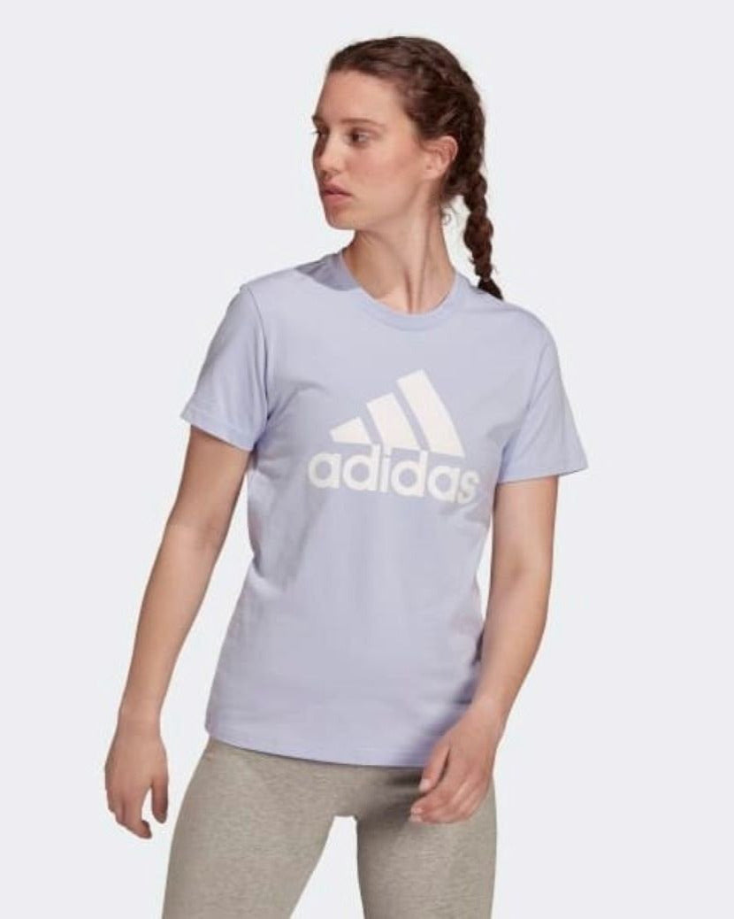 Adidas Womens Big Logo Tee Violet Tone/White
