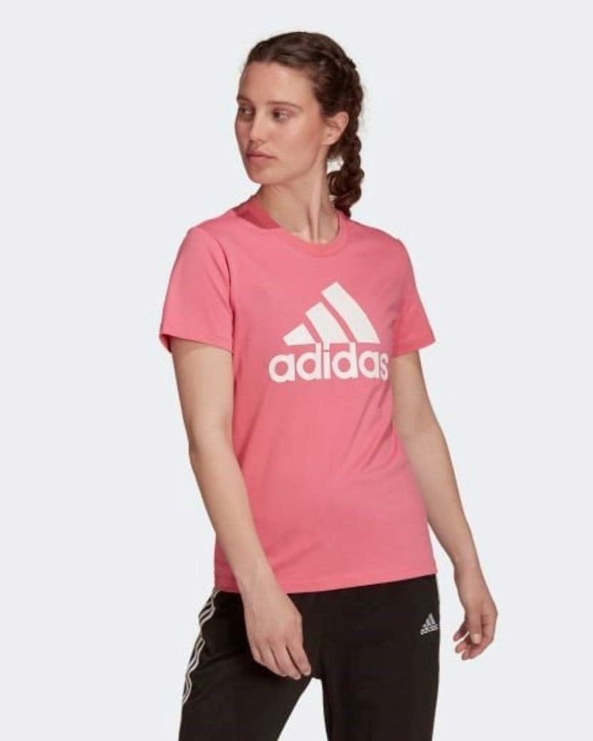 Adidas Womens Big Logo Tee Rose Tone/White