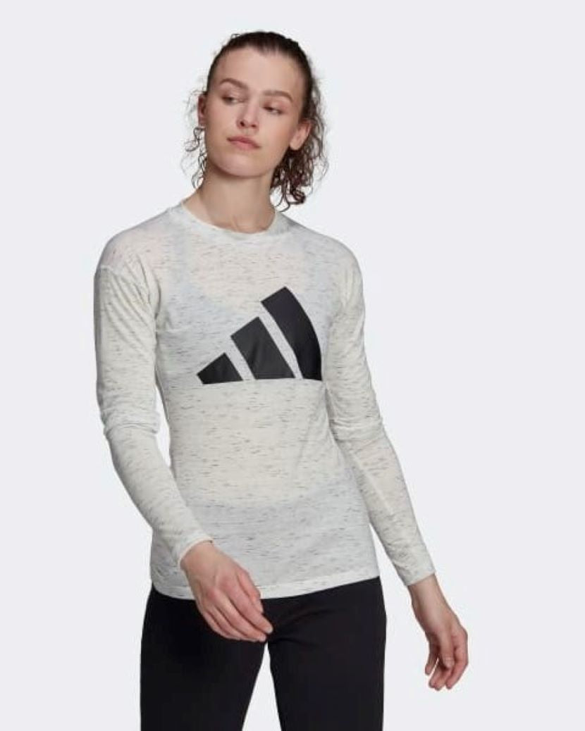 Adidas Womens Future Icons Winners Long Sleeved Top 2.0 White Mel