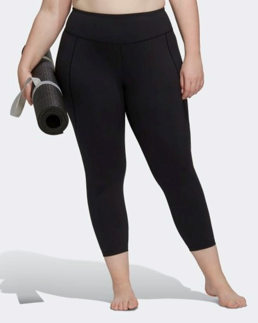Adidas Womens Yoga Studio 7/8 Tights Plus Size Black