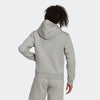 Adidas Womens All Season Fleece Full Zip Hooded Jacket Medium Grey Heather