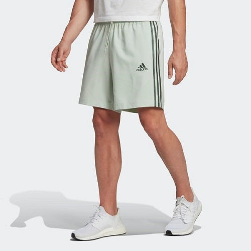 Adidas Mens 3 Stripes Chelsea Short Linen Green/Green Oxide