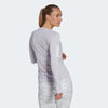 Adidas Womens Own The Run Long Sleeve Tee Silver Dawn/White