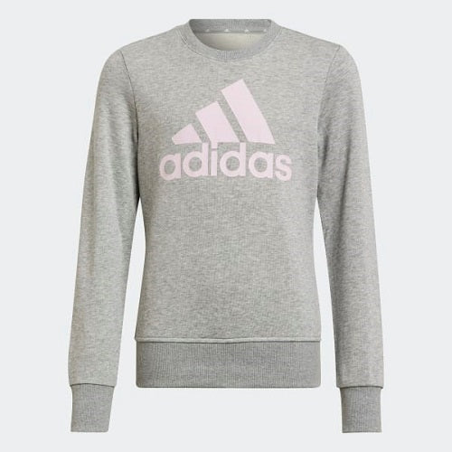 Adidas Kids Big Logo Sweat Medium Grey Heather/Clear Pink