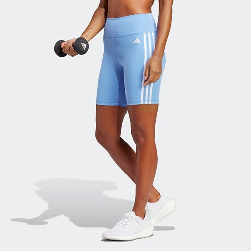 Adidas Womens Training 3 Stripes Short Tight Blue Fusion