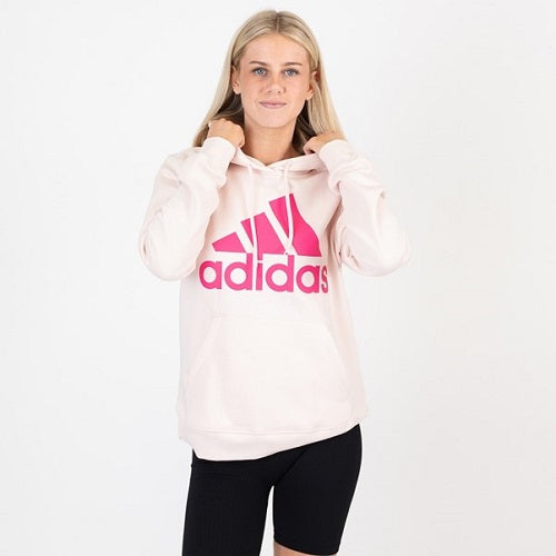 Adidas Womens Big Logo Fleece Hoodie Wonder Quartz/Magenta