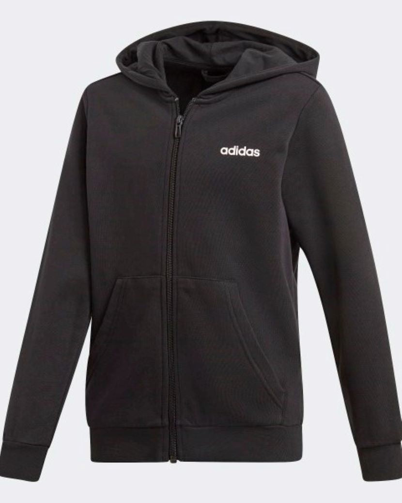 Adidas Kids Linear Hooded Jacket Black/White