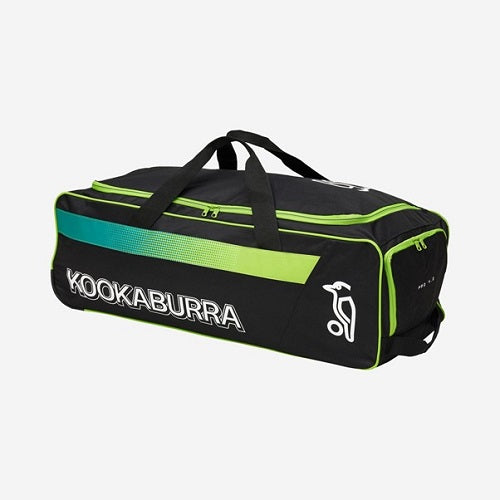 Kooka Pro 4.0 22 Wheelie Cricket Bag Black/Lime