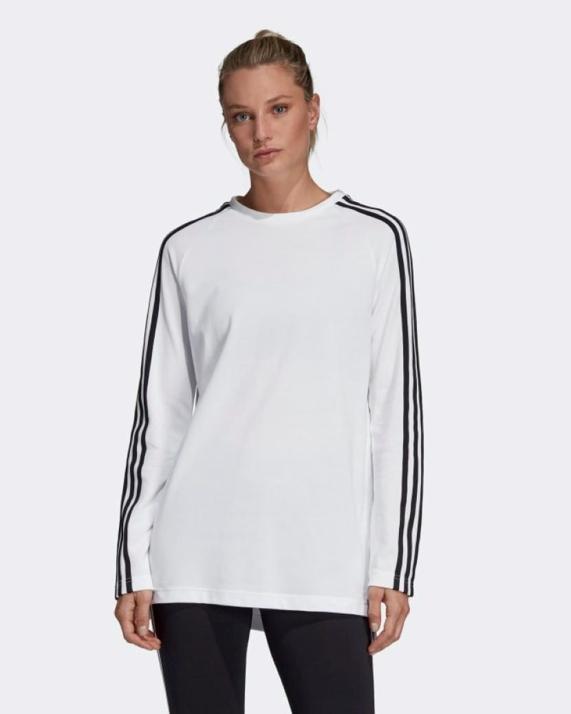 Adidas Womens Must Haves Long Sleeved Top 3-Stripes White/Black