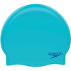 Speedo Junior Plain Silicone Swim Cap Blue